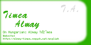 timea almay business card